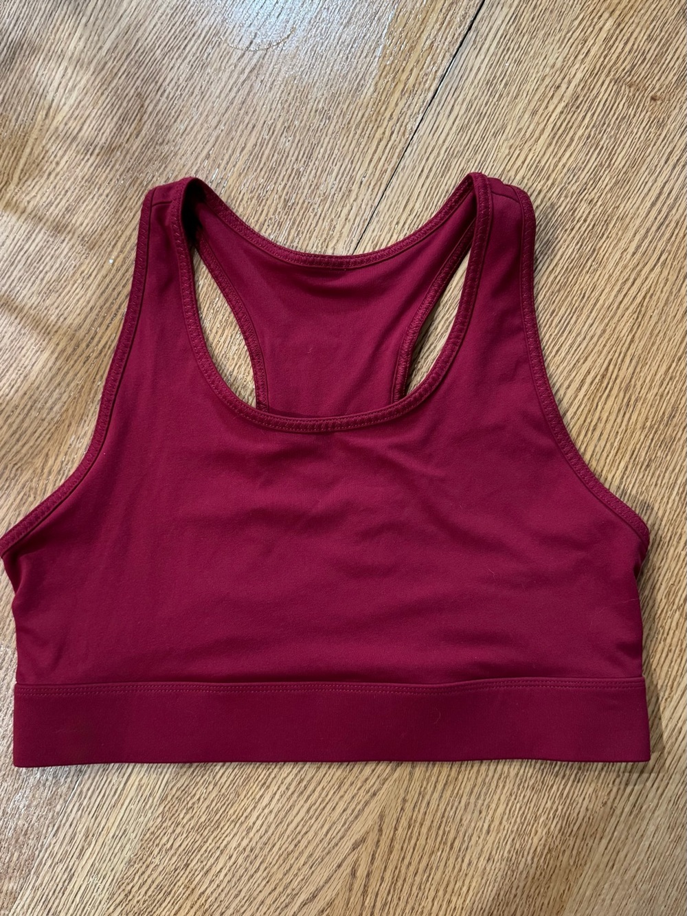 Fabletics Burgundy Racerback Sports Bra